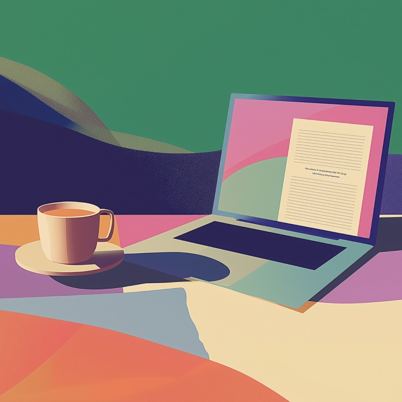 AI illustration on a laptop