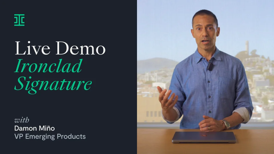 title card for the demo video of ironclad signature product