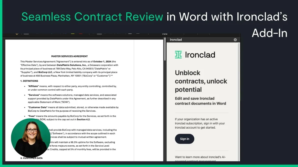 title card for word contract review add-in