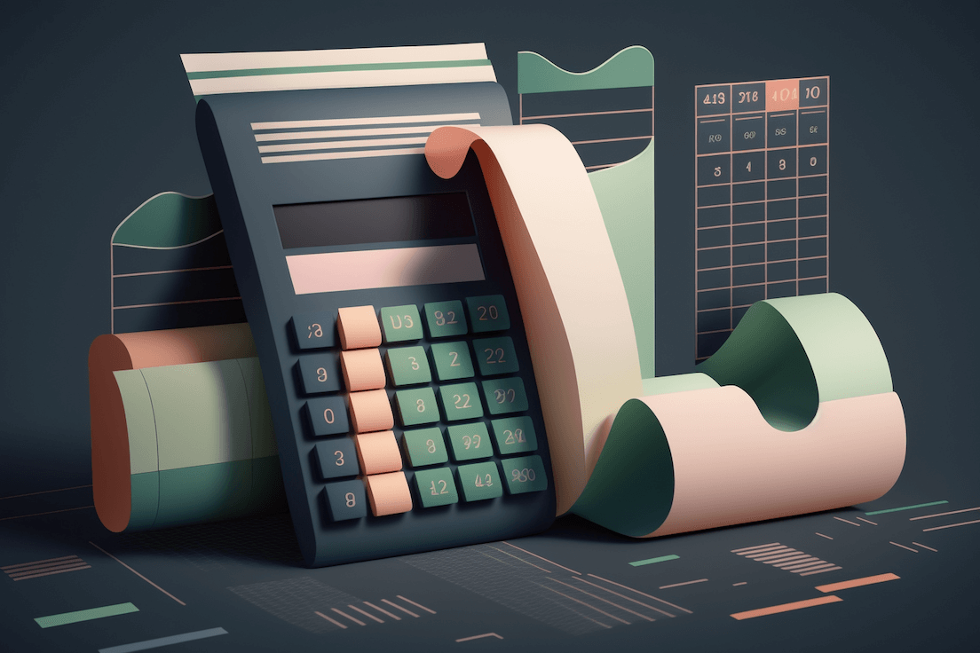 abstract image of calculator symbolic of ai in procurement