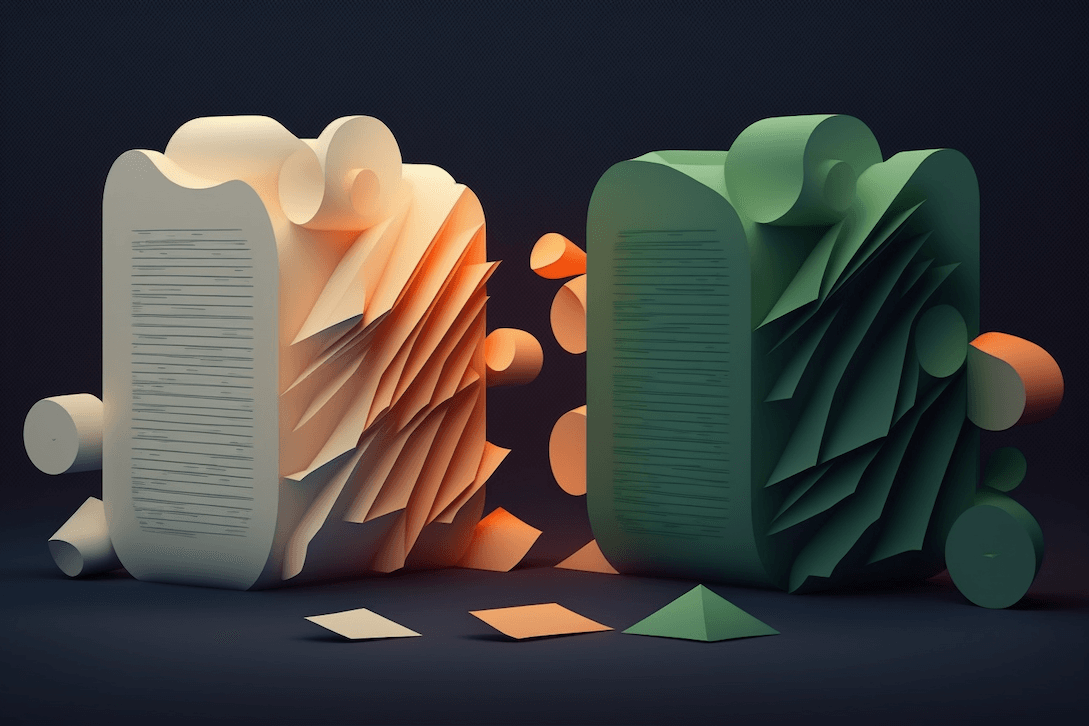 illustration of redlined contracts