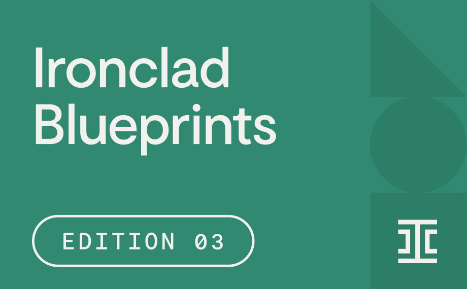 text reading "ironclad blueprints 3"